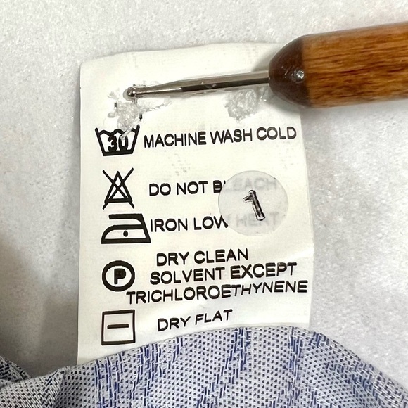 EIGHT‎ X PREMIUM Men’s Embroidered Button Down Paisley Blue Buckle Exclusive M - Picture 14 of 16